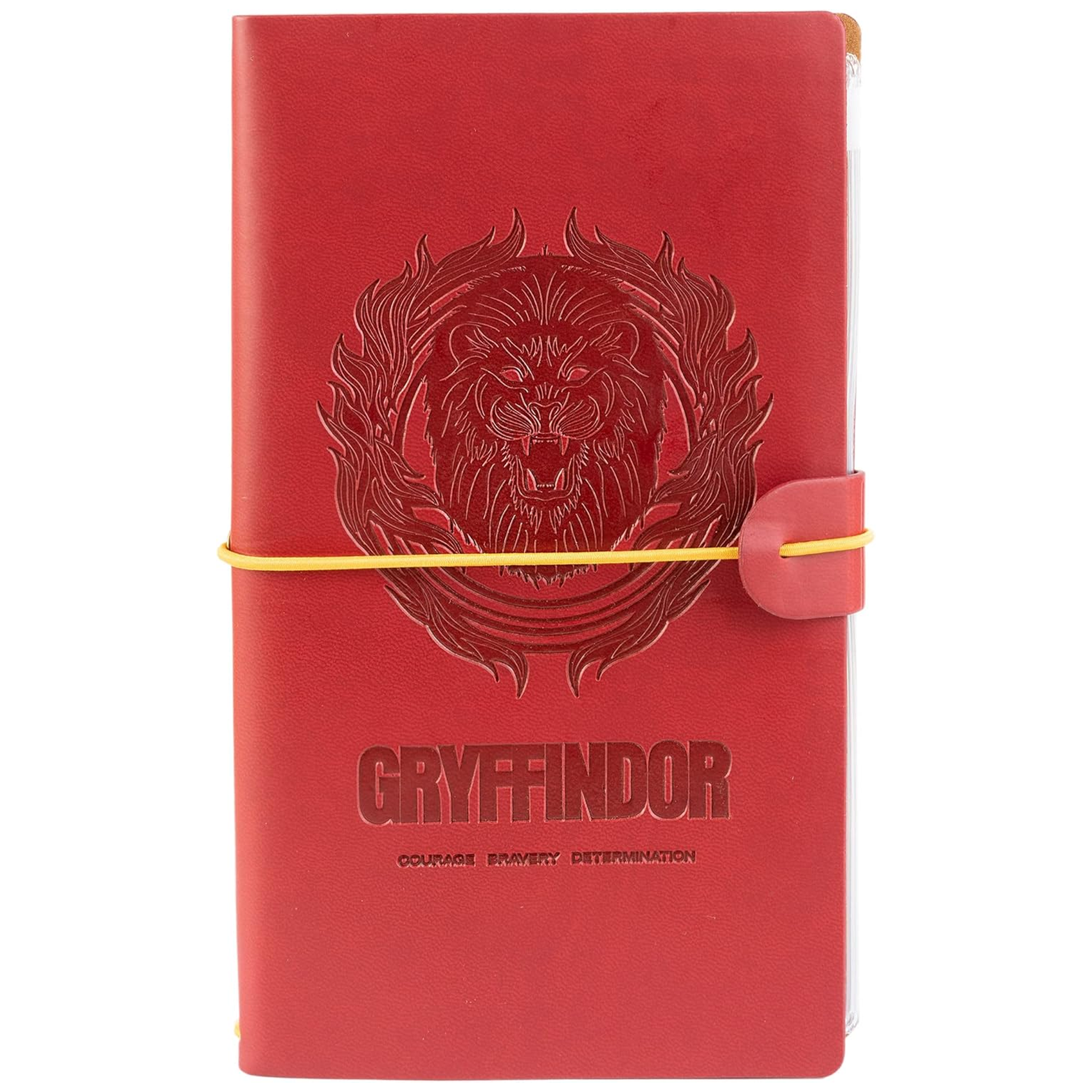 Gryffindor Harry Potter Faux Leather Travel Journal / Notebook (Front) | Happy Piranha