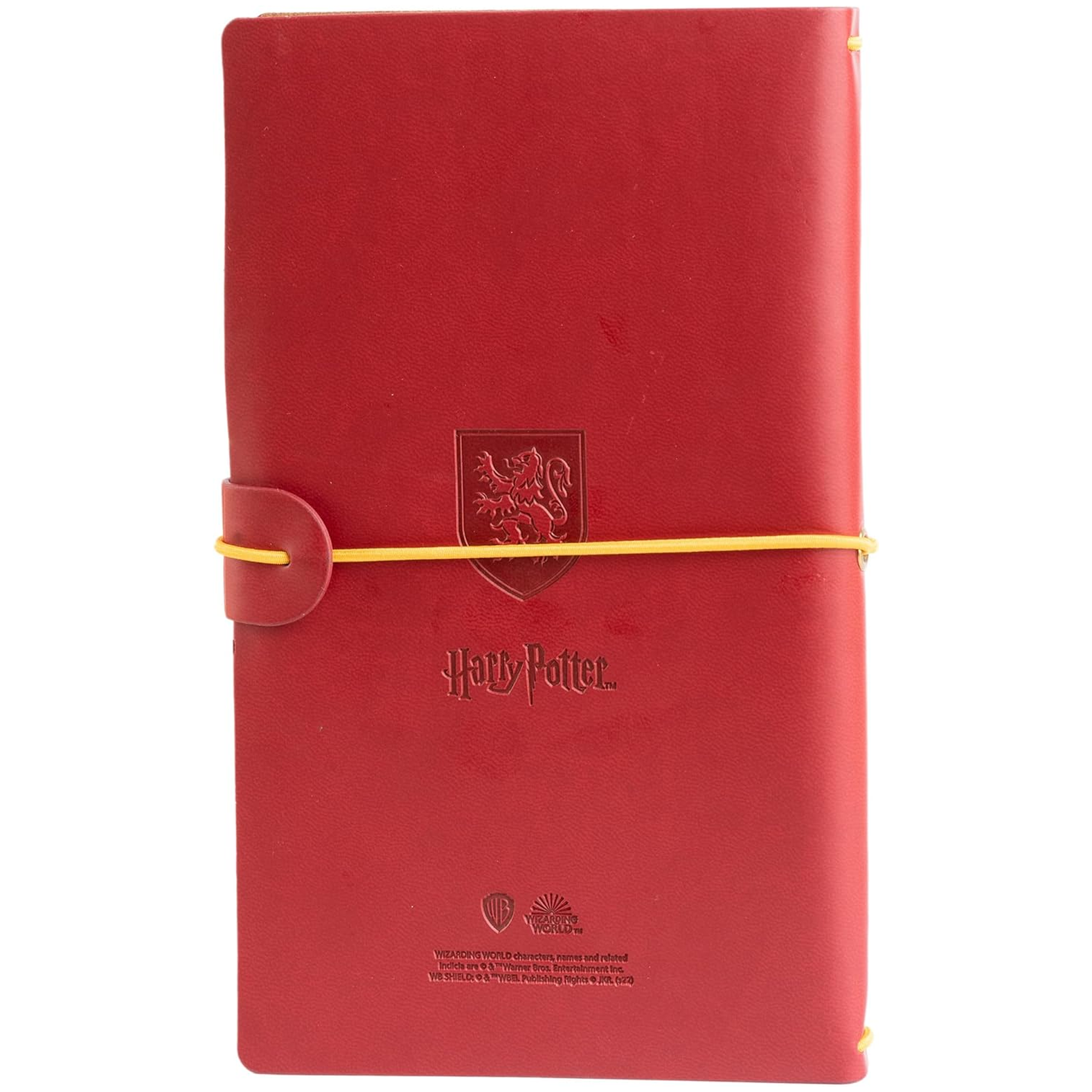 Gryffindor Harry Potter Faux Leather Travel Journal / Notebook (Back) | Happy Piranha