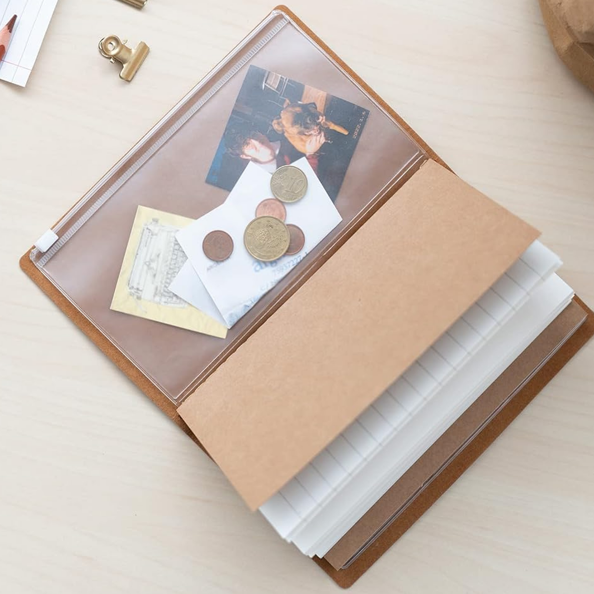 Slytherin Harry Potter Faux Leather Travel Journal / Notebook (Back Compartment) | Happy Piranha