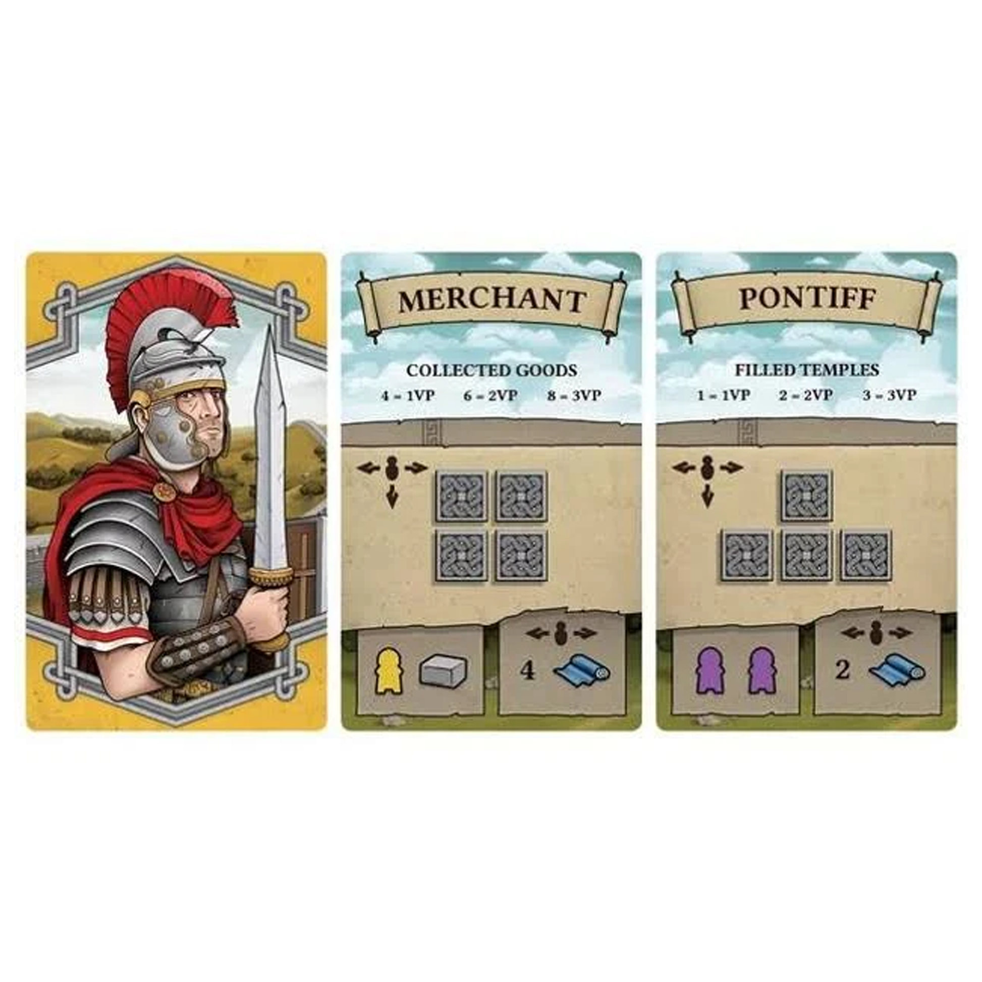 Hadrian's Wall Board Game Card Examples | Happy Piranha