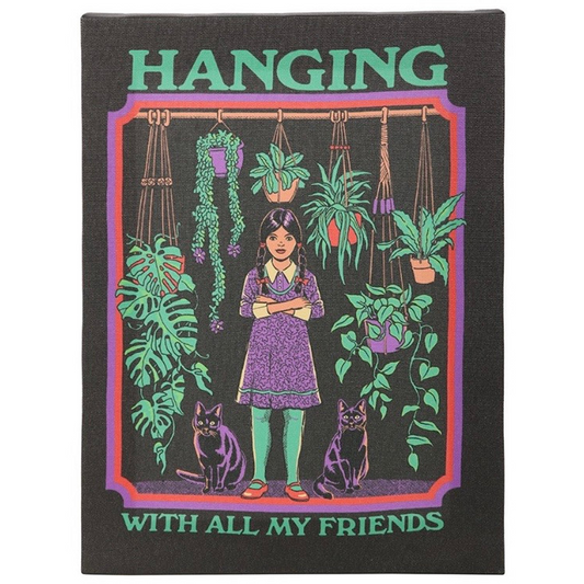 Hanging With All My Friends: Steven Rhodes Licensed Canvas Print (Front) On a White Background | Happy Piranha