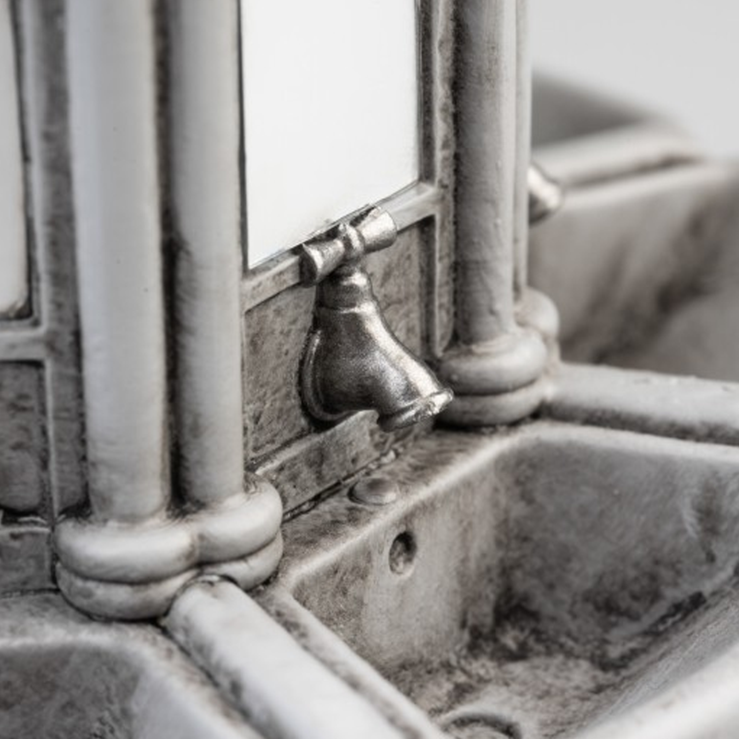 A close up of the Sink Table on the Harry Potter Moaning Myrtle's Bathroom Pen Holder & Stationary Set | Happy Piranha