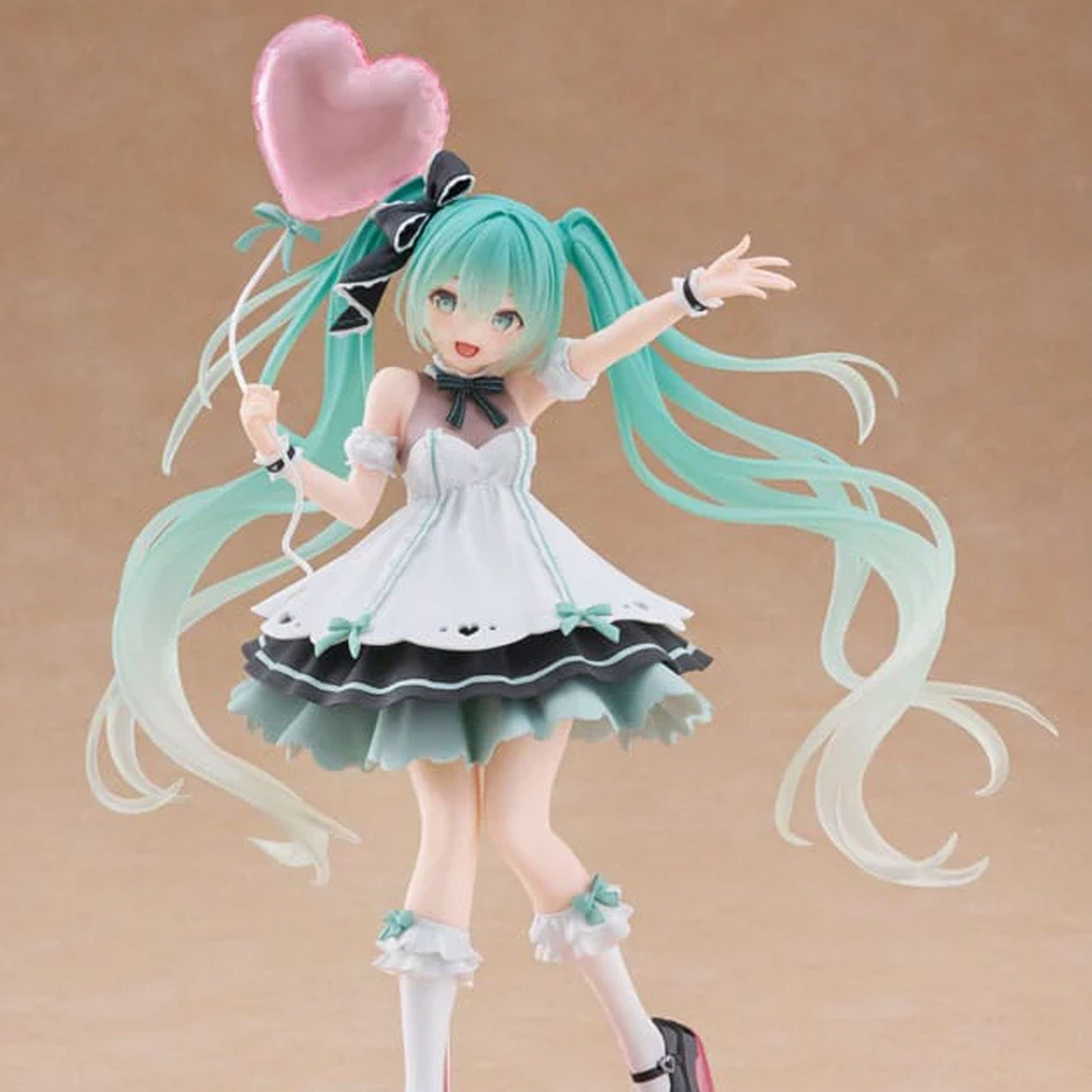 Hatsune Miku Birthday 2025 Artist Masterpiece + Figure (Front) on a Tan Background | Happy Piranha
