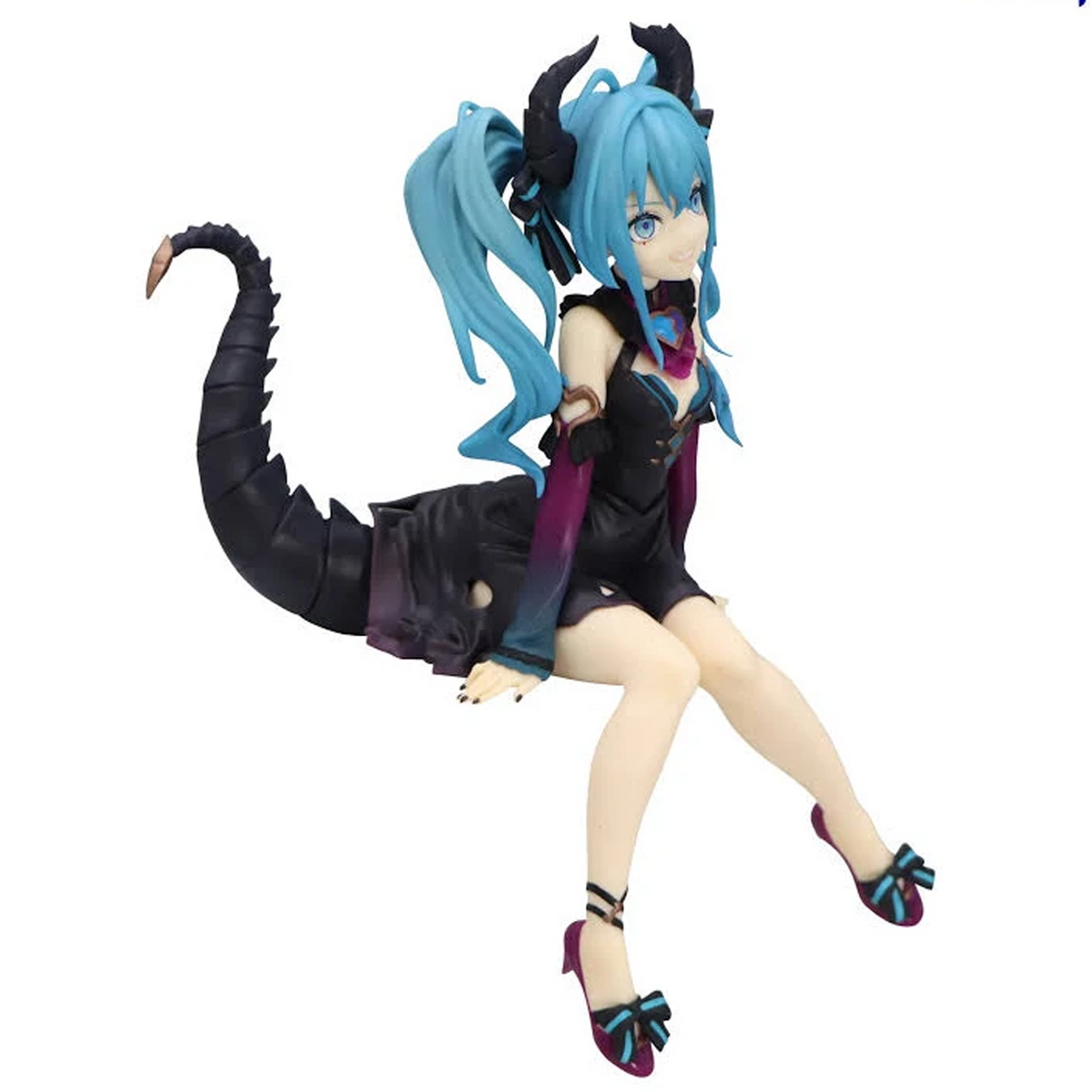 Hatsune Miku Villain Version Noodle Stopper Figure (Side) on a White Background | Happy Piranha