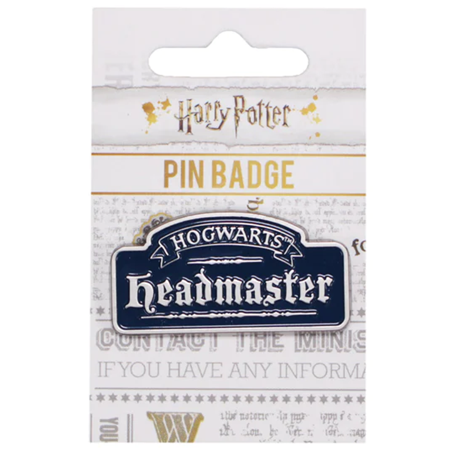 Hogwarts Headmaster Harry Potter Pin Badge (in Packaging) | Happy Piranha