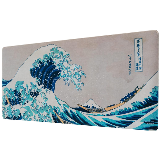 Hokusai Great Wave XXL 31.5 Inch Gaming Mouse Pad & Keyboard Mat | Happy Piranha