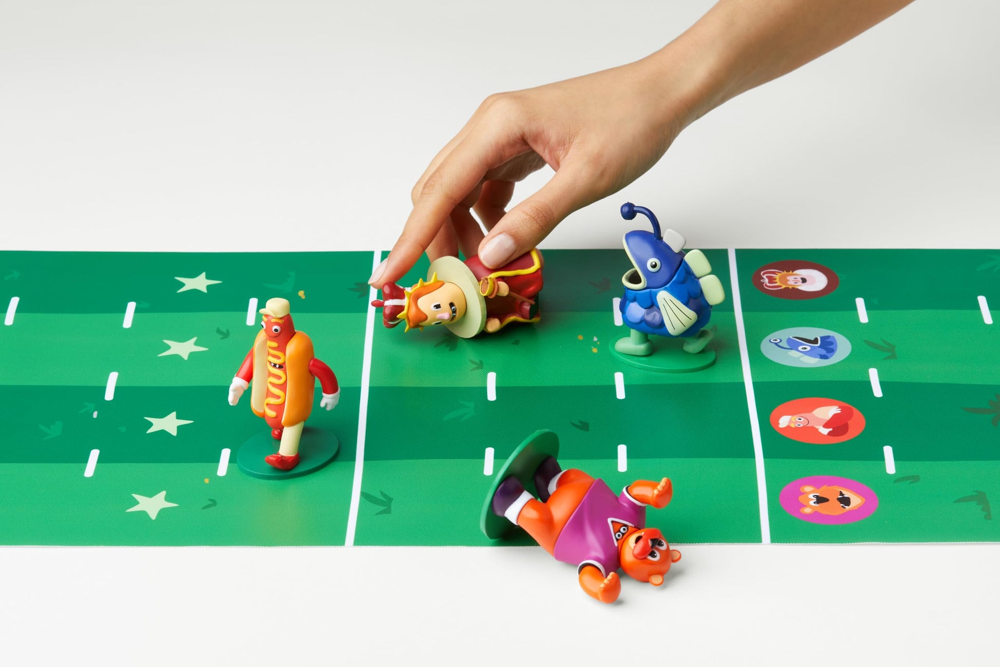 Hot Streak Board Game (Being Played) on a White Background | Happy Piranha