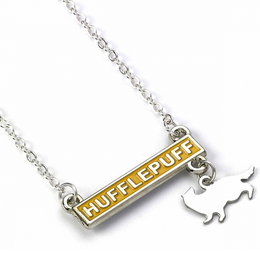 Hufflepuff - Harry Potter Hogwarts House Bar Necklace (Pendant) | Happy Piranha