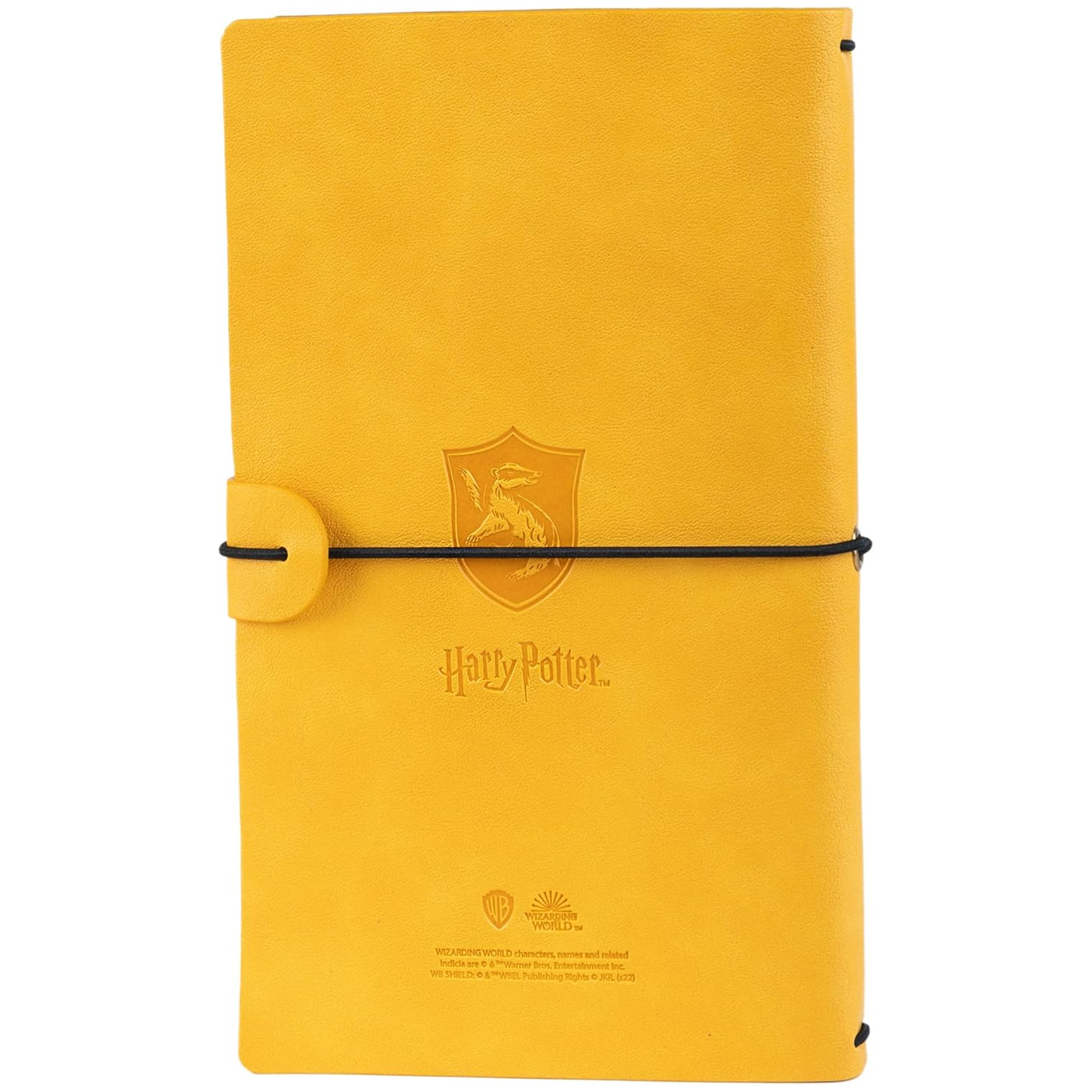Hufflepuff Harry Potter Faux Leather Travel Journal / Notebook (Back) | Happy Piranha