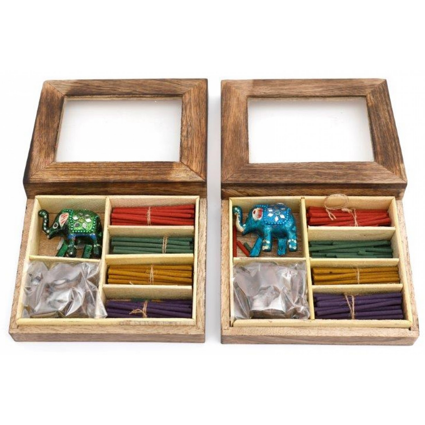 Mandala Scents Incense Wooden Gift Box Set | Happy Piranha (2 Boxes) | Happy Piranha