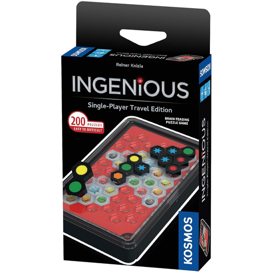 Ingenious Travel Edition Board Game in its Packaging on a White Background | Happy Piranha