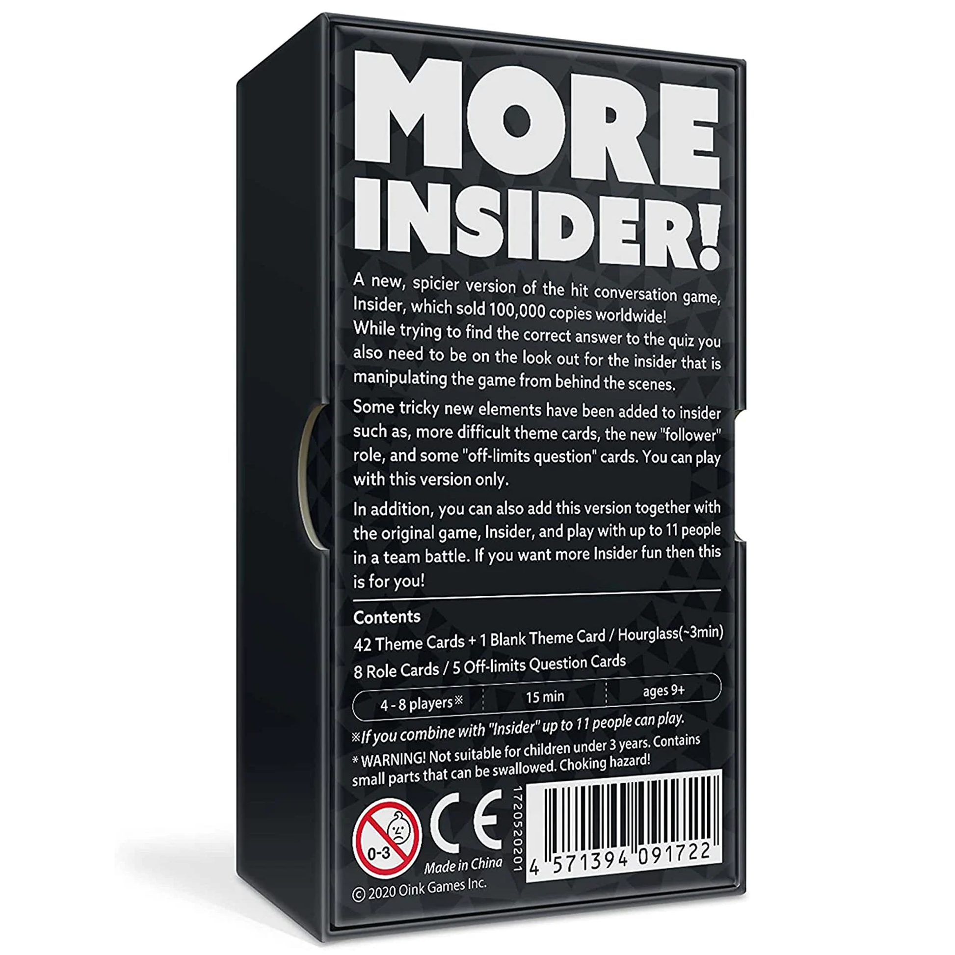 Insider Black Board Game (Back) | Happy Piranha