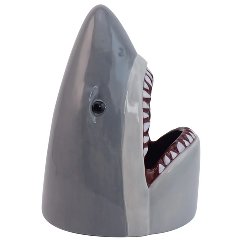 Jaws Great White Shark Head Desk Tidy / Pen Pot (Side) | Happy Piranha