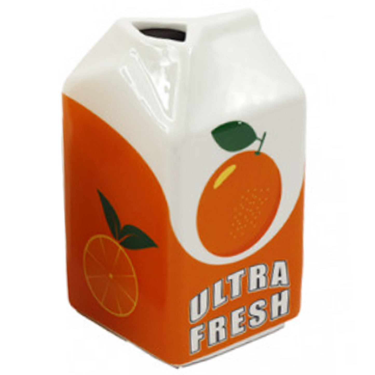 14cm Orange & Lemon Juice Carton Design Vase (Orange Design) | Happy Piranha