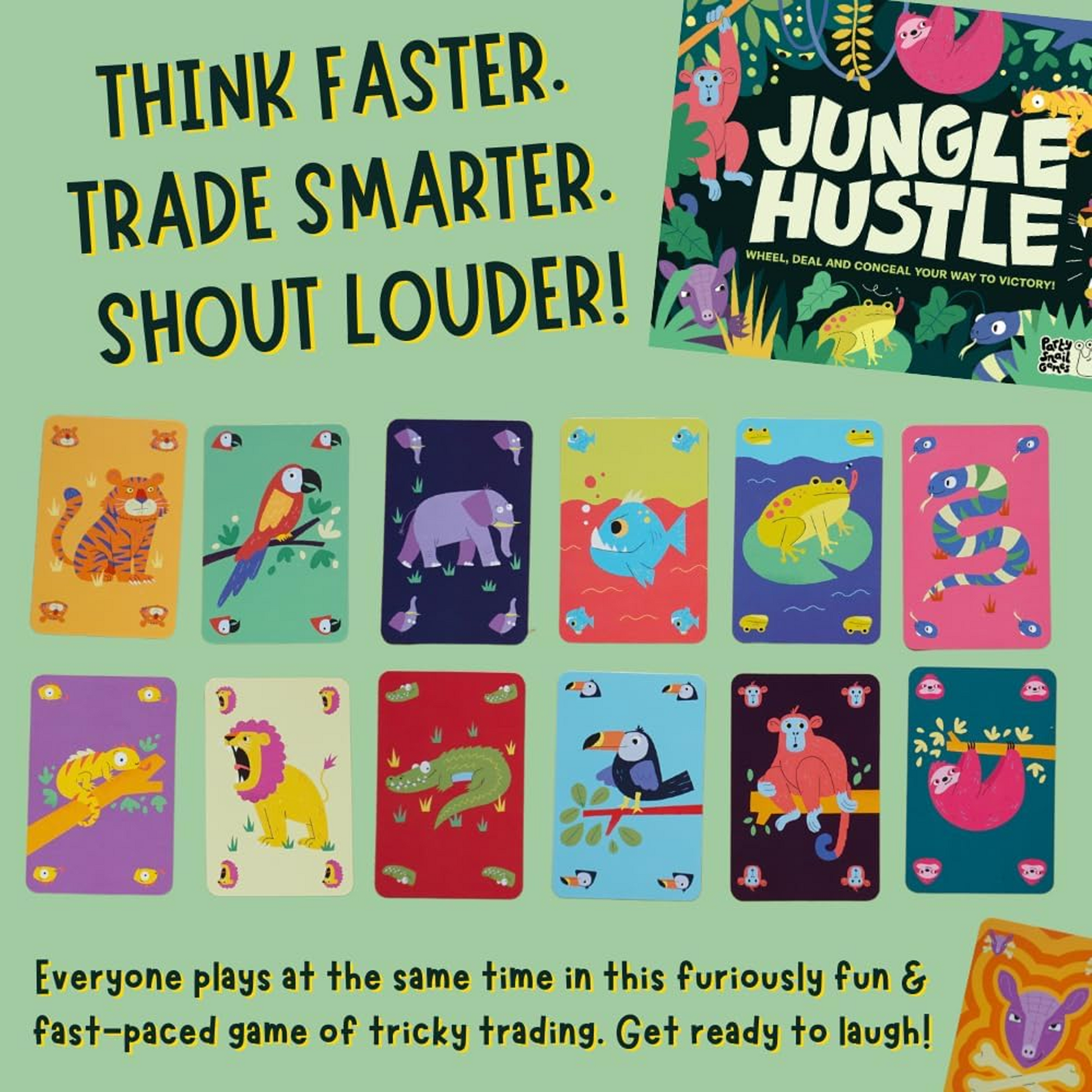 Jungle Hustle Card Game - Card Examples | Happy Piranha