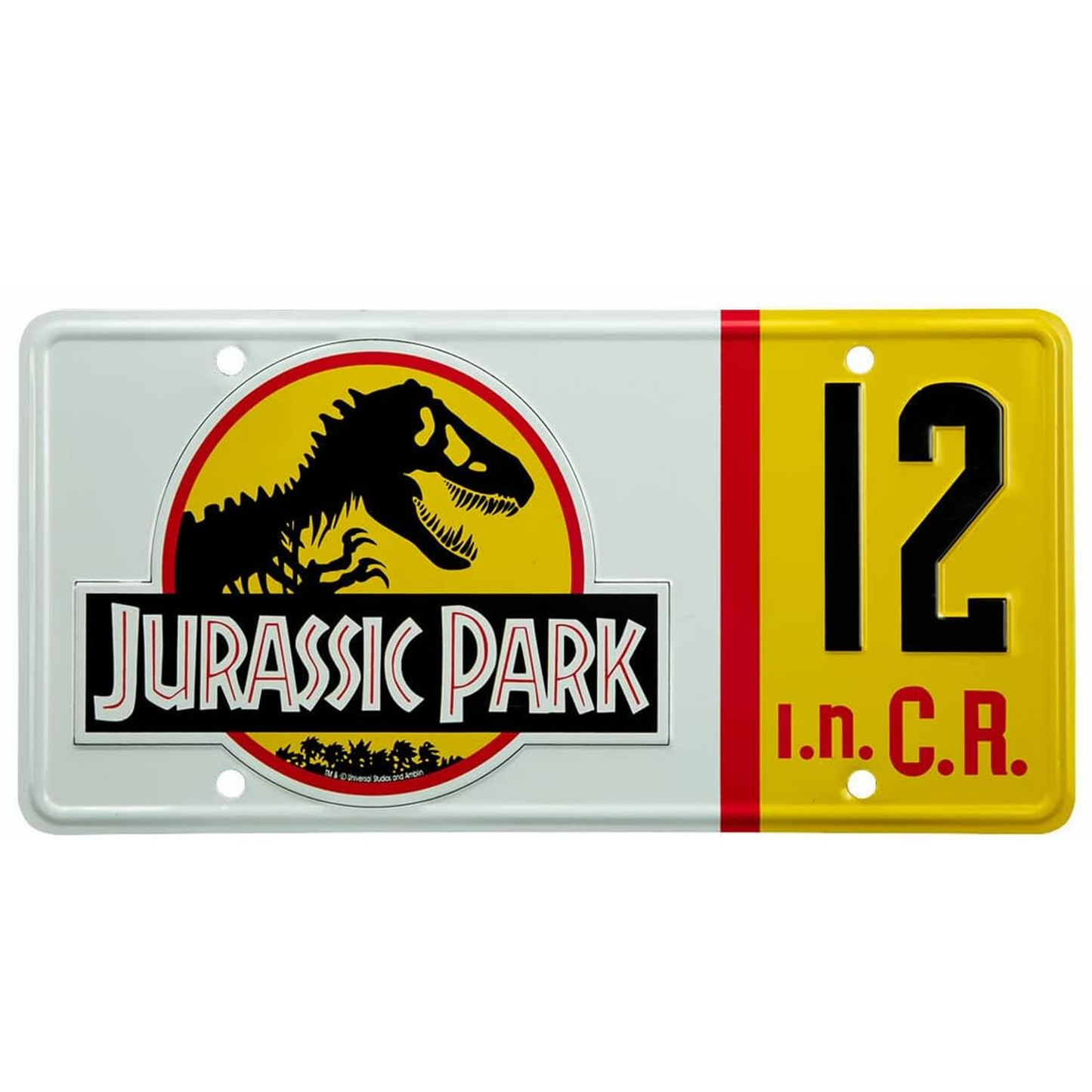 Jurassic Park Replica Metal License late - Dennis Nedry (Front) | Happy Piranha