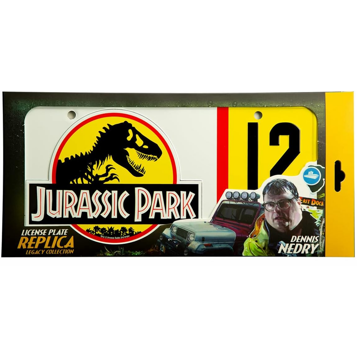 Jurassic Park Replica Metal License late - Dennis Nedry (Boxed) | Happy Piranha