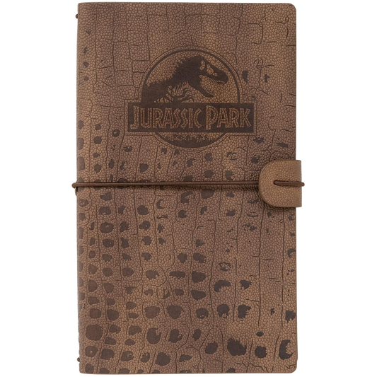 Jurassic Park Faux Leather Travel Journal / Notebook (Front) | Happy Piranha