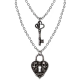 Key to Eternity - Pewter Heart Lock & Key Pendant | Happy Piranha