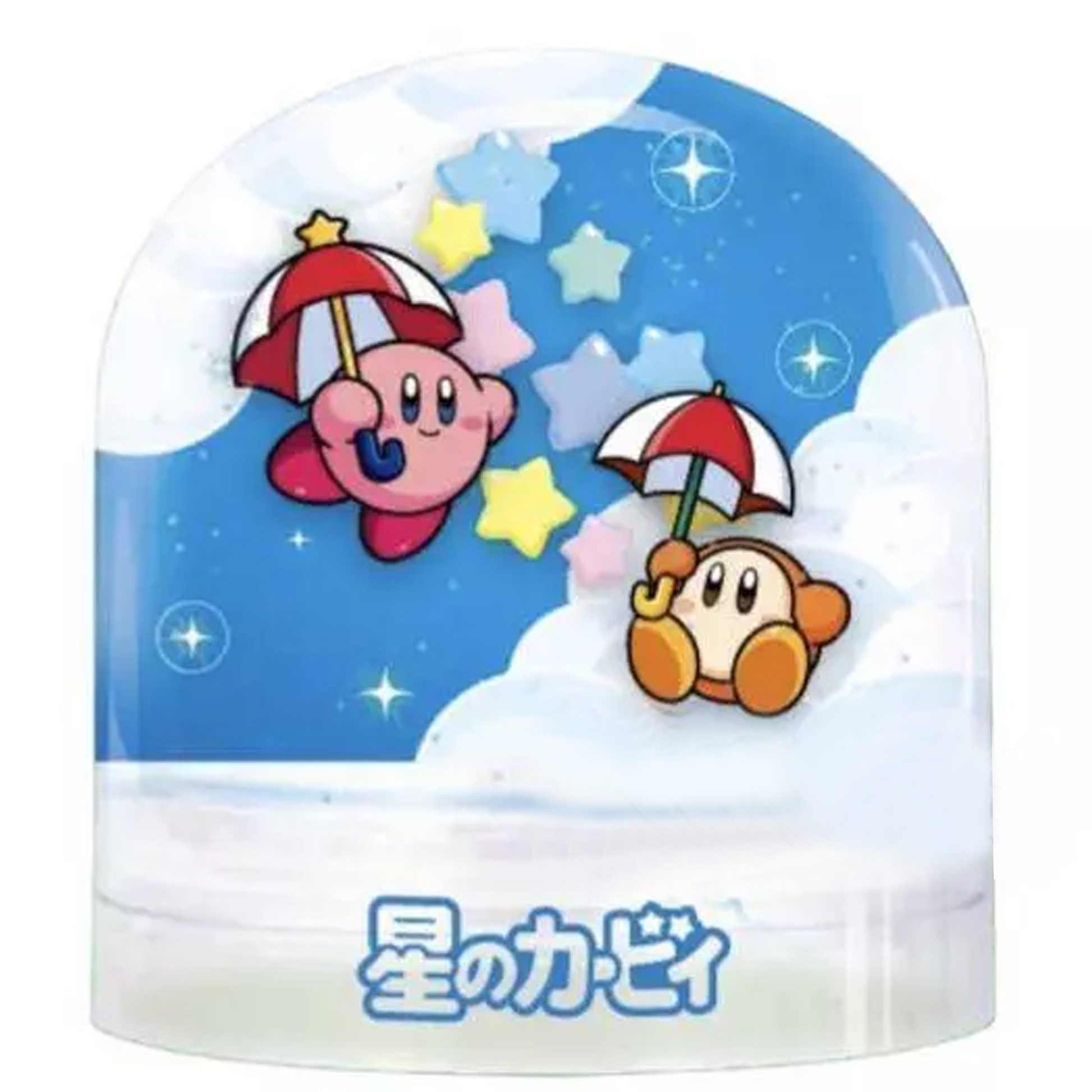 Kirby of the Stars Snow Dome (Snow Globe) Gachapon Capsule Toy (Flying Kirby) | Happy Piranha