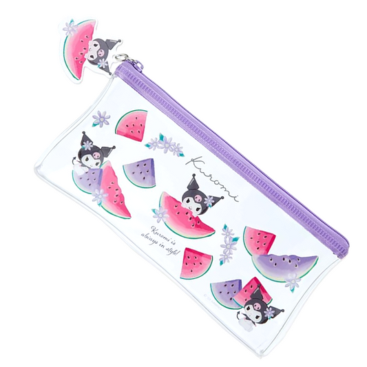 Kuromi & Fruit Design Clear Sanrio Pencil Case on a White Background | Happy Piranha