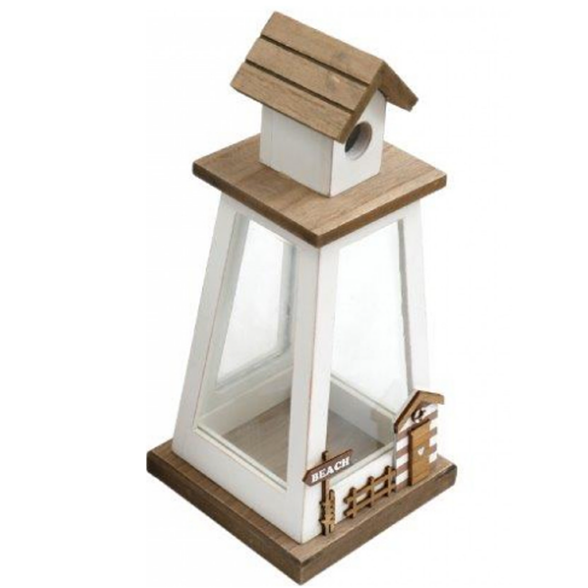 Seashore Beach House / Lighthouse Candle Lantern (Beach Hut Design) | Happy Piranha