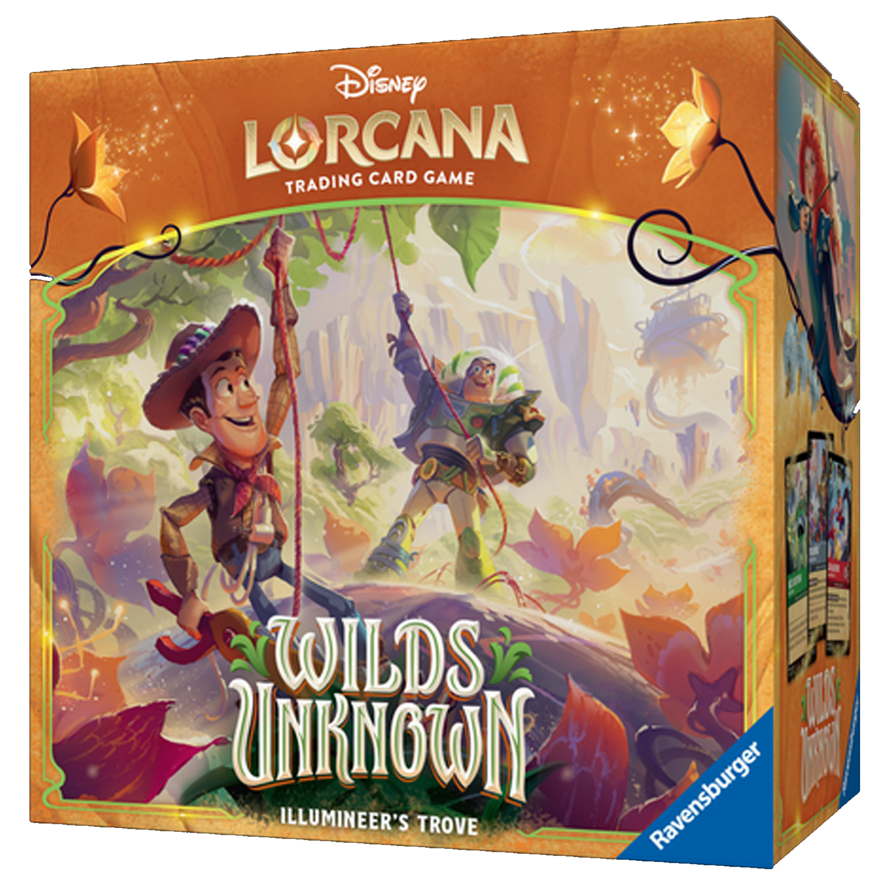 Disney Lorcana Trading Card Game Wilds Unknown Illumineer's Trove (Front of Box) on a White Background | Happy Piranha