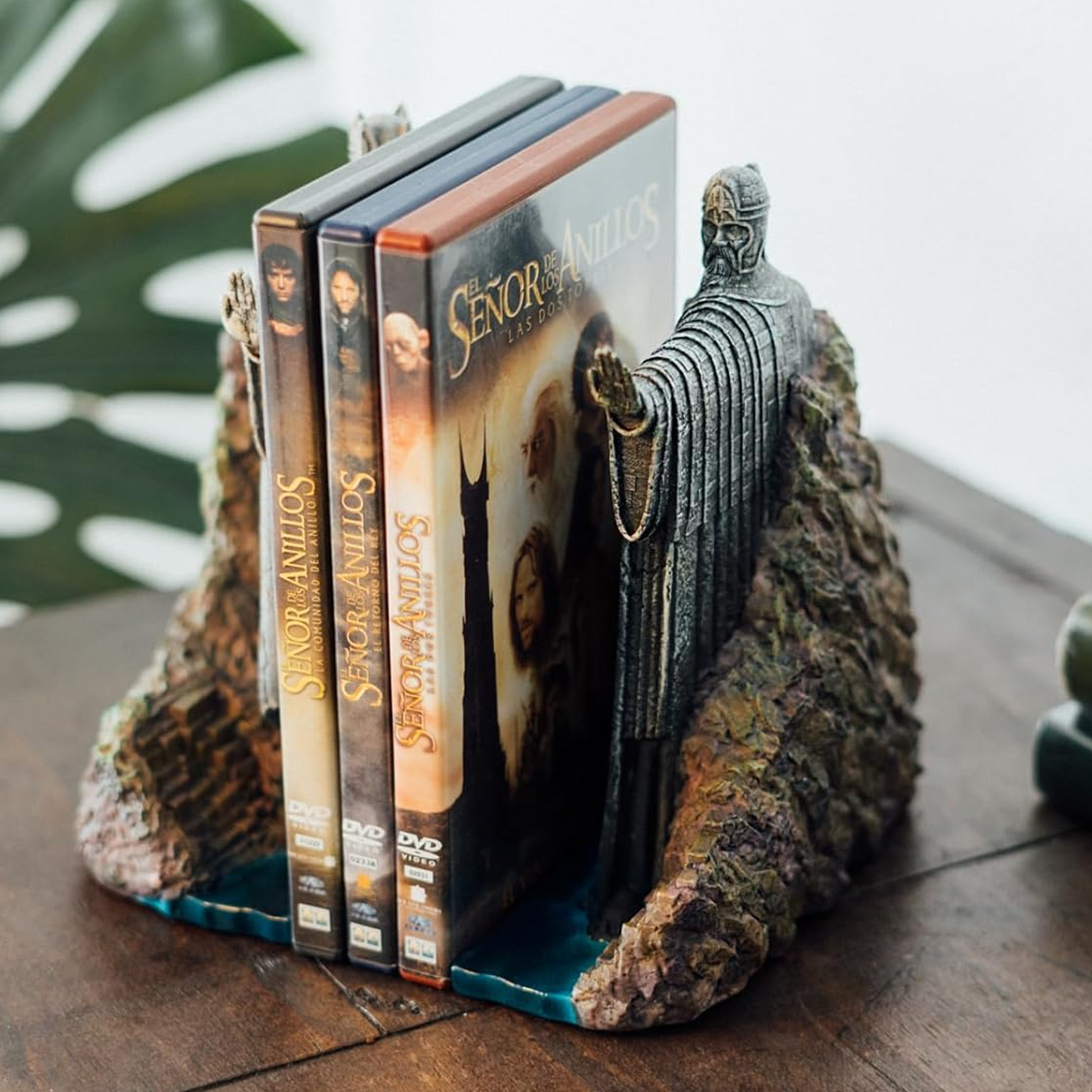 The Lord of the Rings Gates of Argonath Bookends Holding some DVDs | Happy Piranha