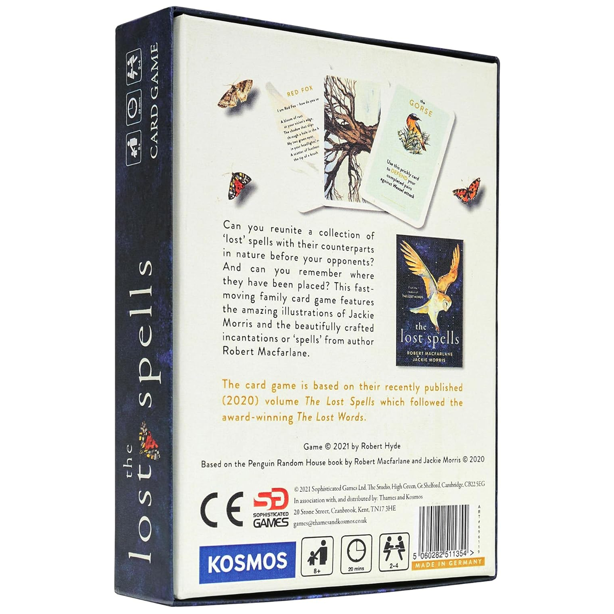 The Lost Spells Card Game (Back of Box) On a White Background | Happy Piranha