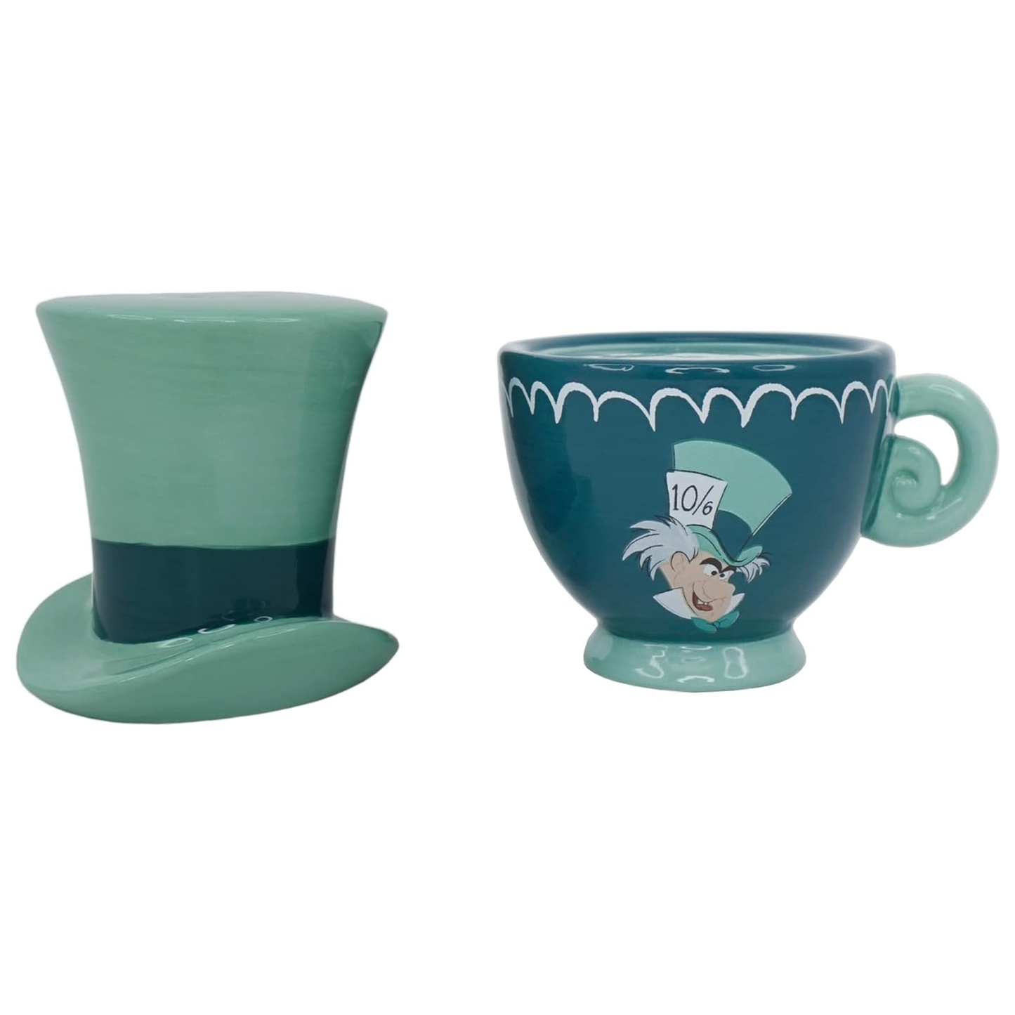 Disney Alice in Wonderland Mad Hatter Salt & Pepper Shakers (Back) | Happy Piranha