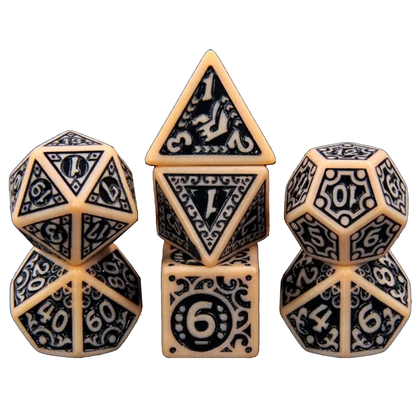 Magic Flame Polyhedral D&D Dice Sets (Ancient) | Happy Piranha