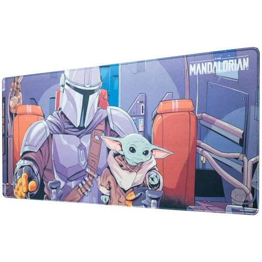 The Mandalorian XXL 31.5 Inch Disney Star Wars Mouse Pad & Keyboard Mat | Happy Piranha