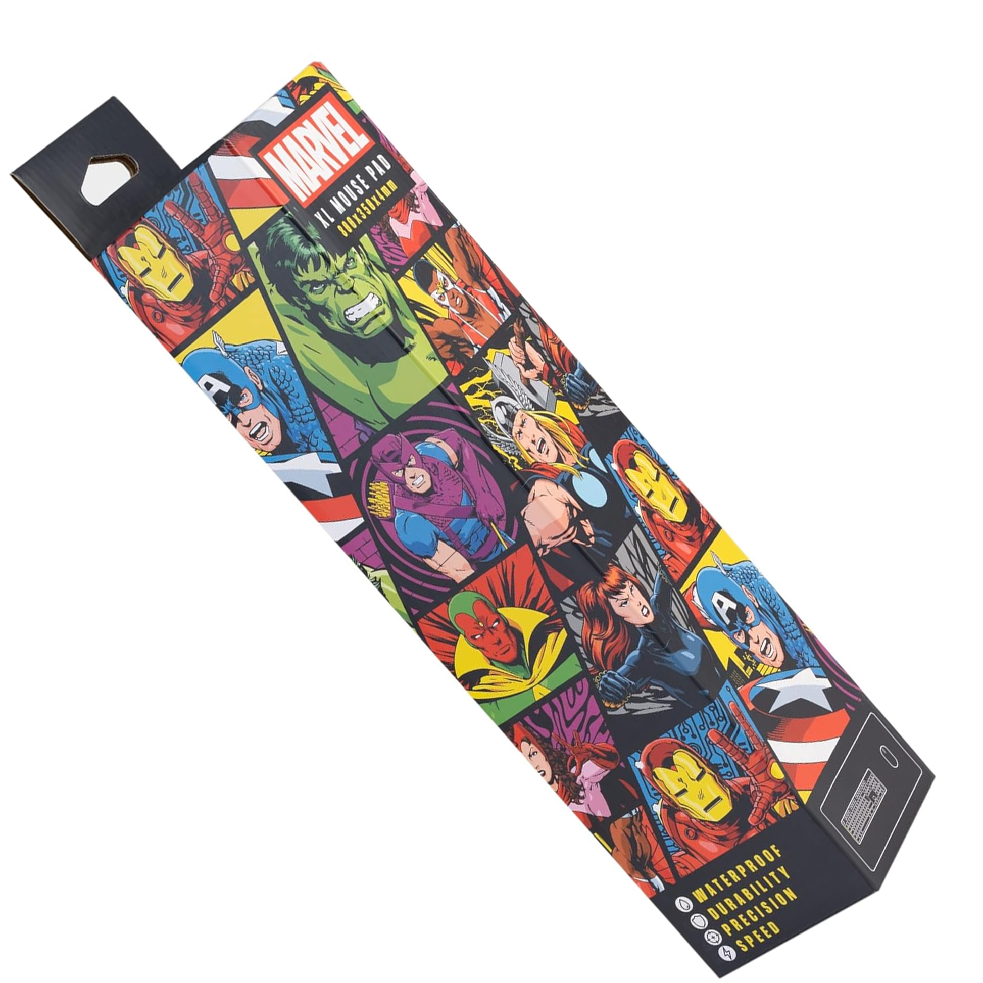 Marvel Avengers XXL 31.5 Inch Comic Book Superhero Mouse Pad & Keyboard Mat (Boxed) | Happy Piranha