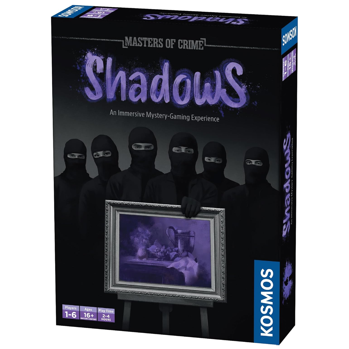 Masters of Crime: Shadows - Immersive Mystery Board Game (Front of Box) On a White Background | Happy Piranha