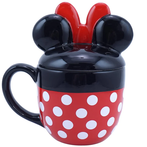Disney Minnie Mouse 425ml Lidded Mug (Front) | Happy Piranha