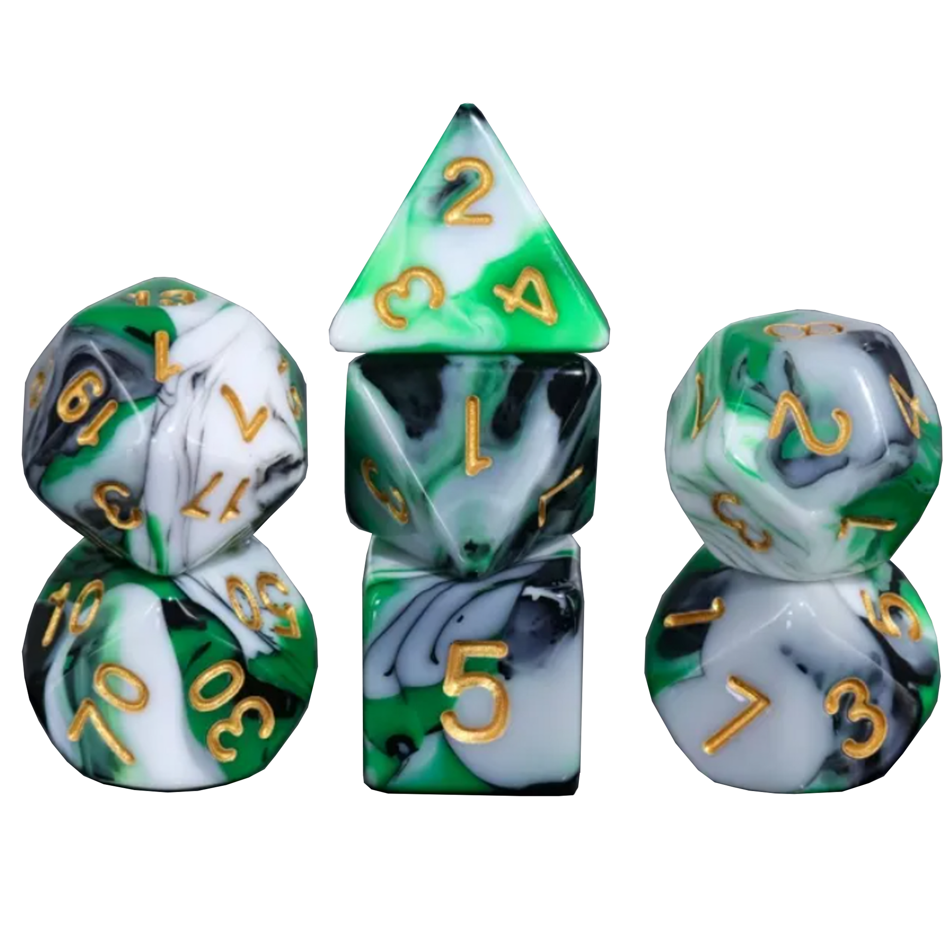 Critical Cream Dice - Polyhedral D&D Dice Sets (Mint Cream) | Happy Piranha