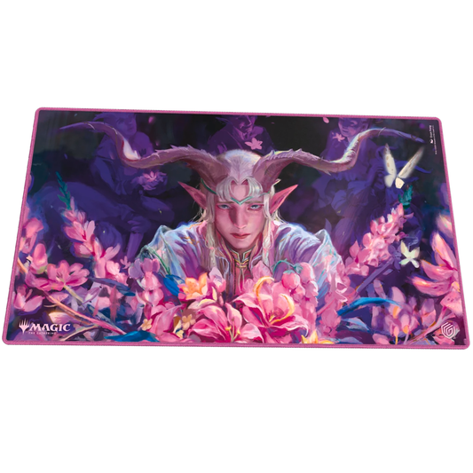 Ultimate Guard: Lorwyn Eclipsed Dawnhand Eulogist TCG Playmat 61 x 35cm (Fully Unrolled on a White Background) | Happy Piranha