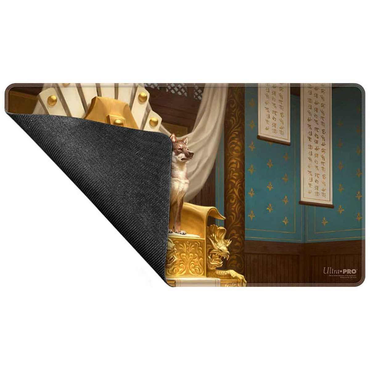 Ultra Pro: Commander Series - Yoshimaru Playmat 61 x 35cm (With a Corner Rolled up to Show the Rubber Backing) On a White Background | Happy Piranha