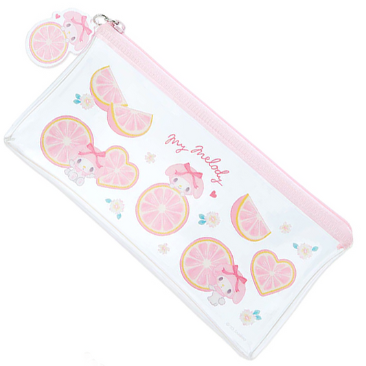 My Melody & Fruit Design Clear Sanrio Pencil Case on a White Background | Happy Piranha