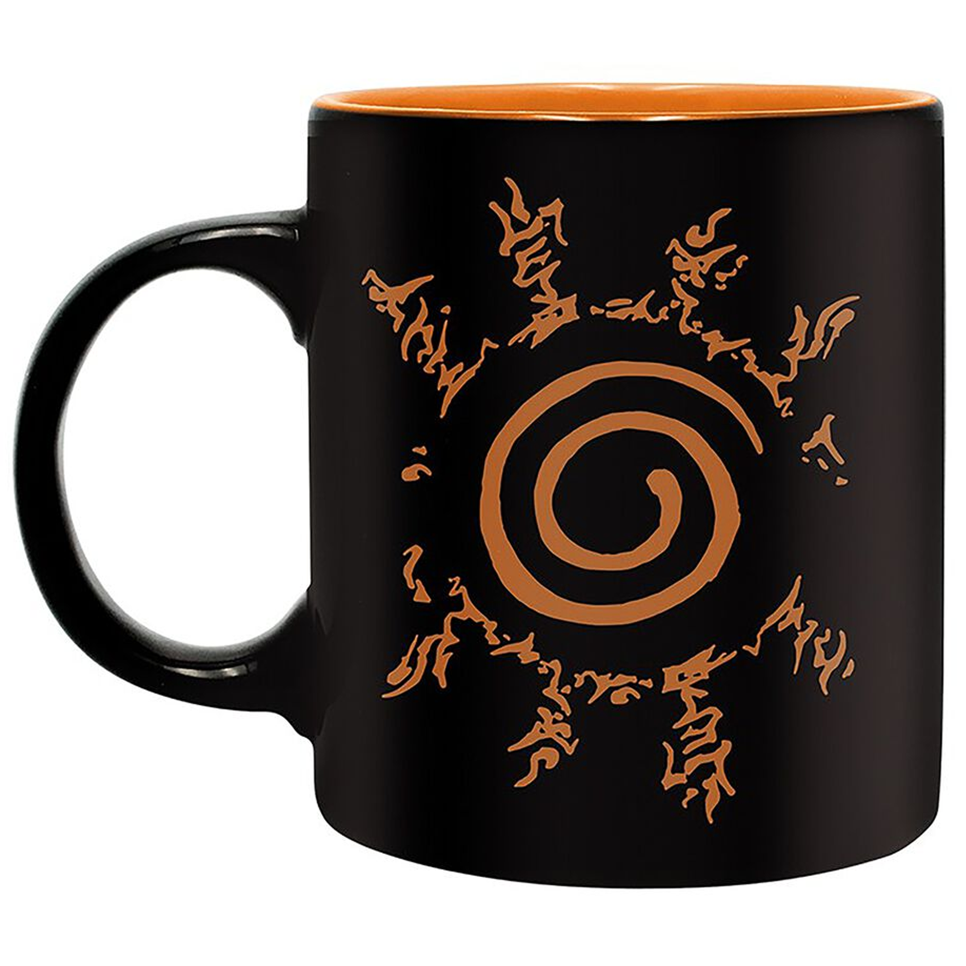 Taza de anime Naruto Uzumaki Shippuden Konoha Manga Piticas, color negro Taza de anime Naruto Uzumaki Shippuden Konoha Manga Piticas, color negro