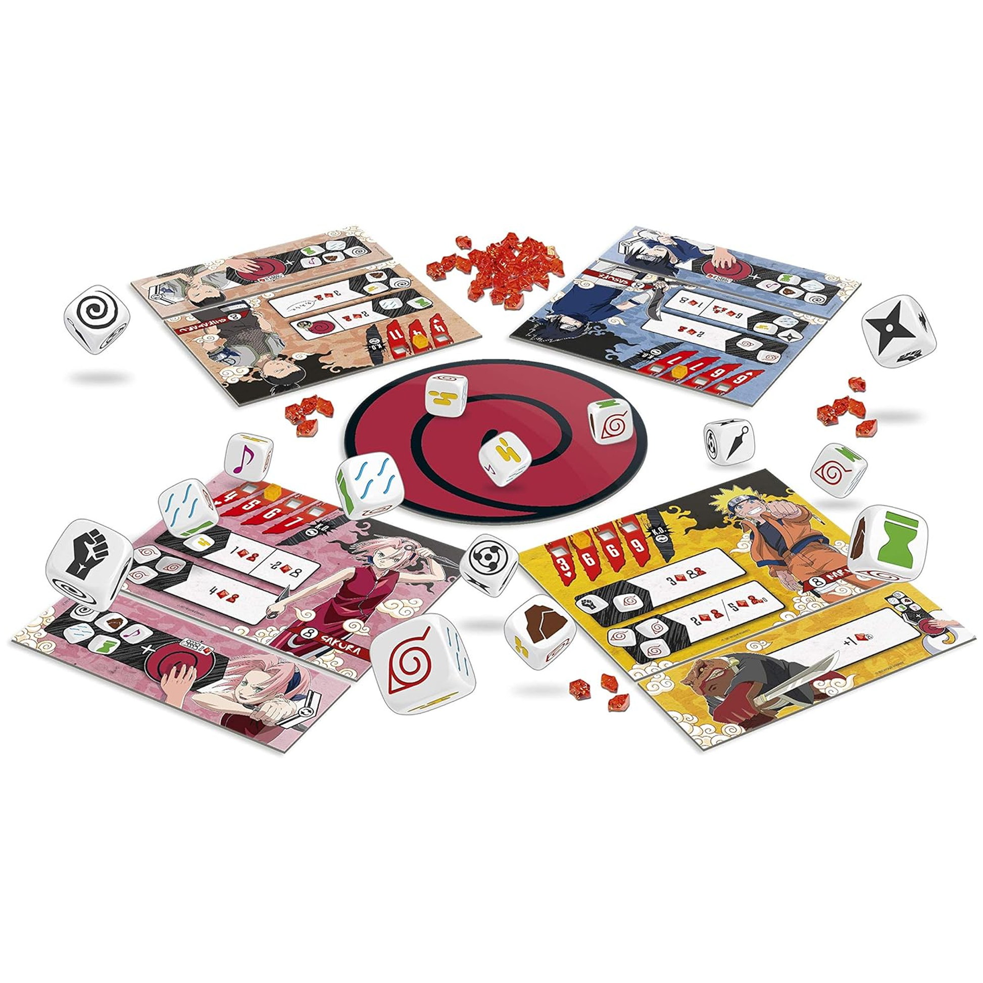 Naruto Ninja Arena Board Game (Contents) | Happy Piranha