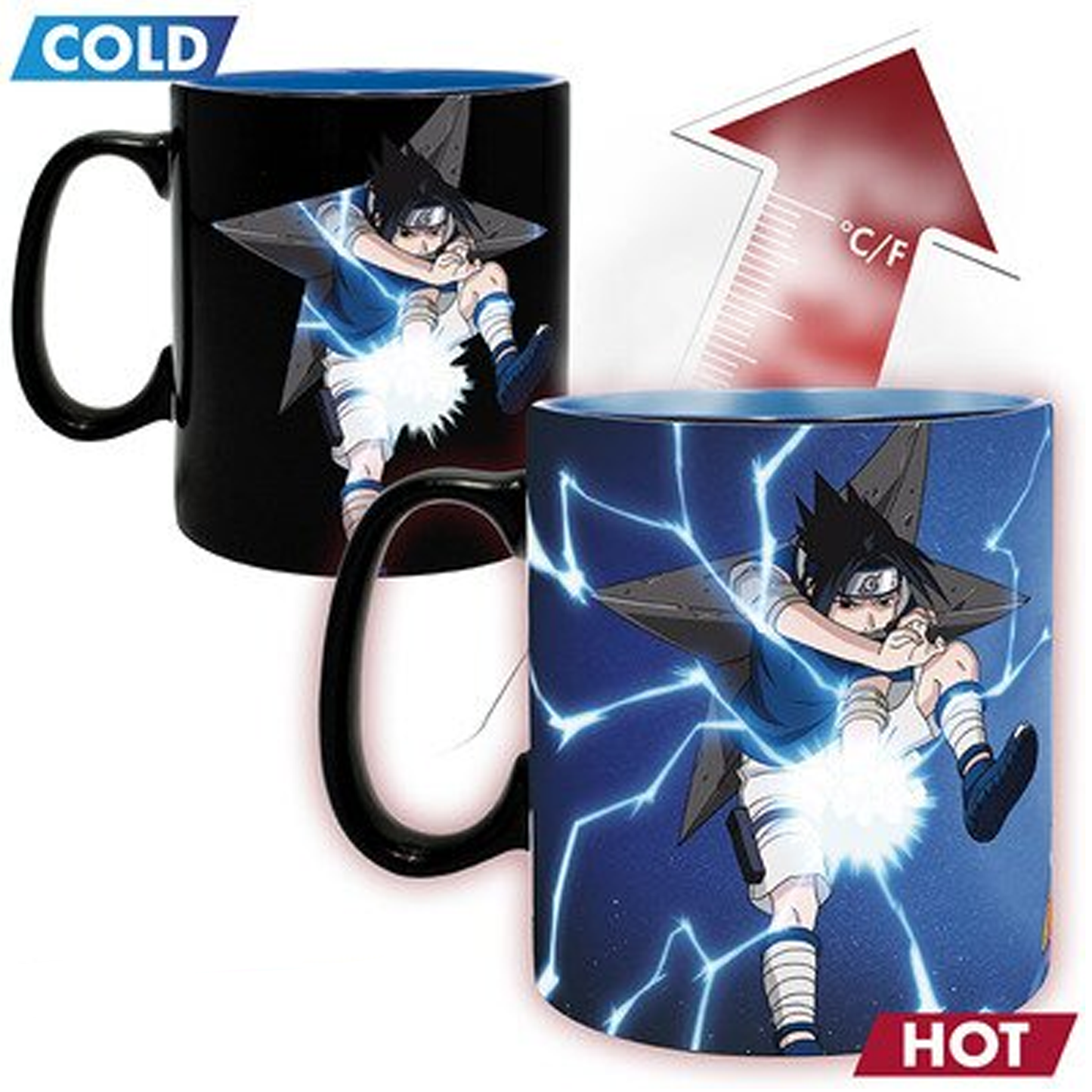 Naruto and Sasuke King Size Heat Change Mug (Sasuke) | Happy Piranha