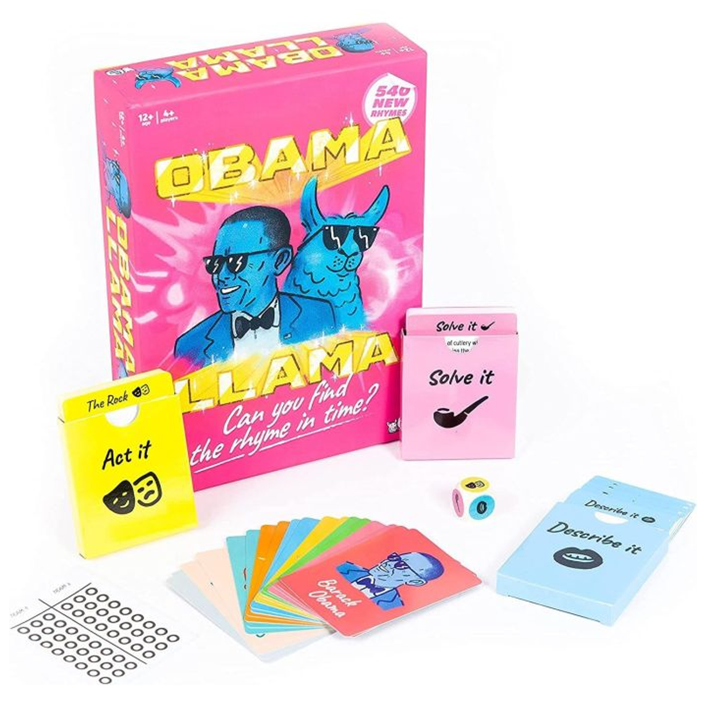 Obama Llama Party Board Game Box and Contents | Happy Piranha