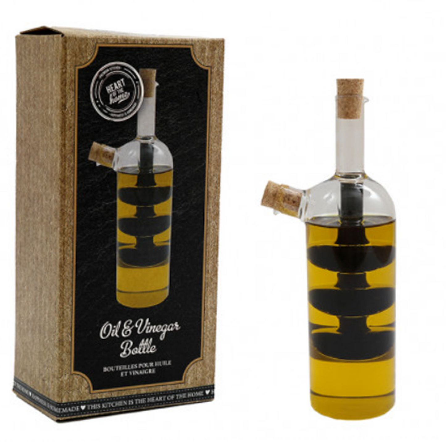 Glass Twirl Olive Oil & Balsamic Vinegar Pouring Bottle | Happy Piranha