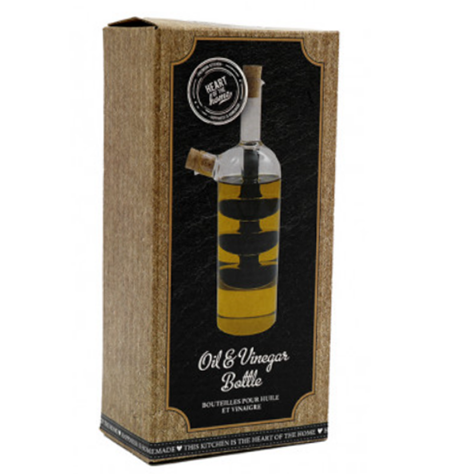 Glass Twirl Olive Oil & Balsamic Vinegar Pouring Bottle (in Box) | Happy Piranha