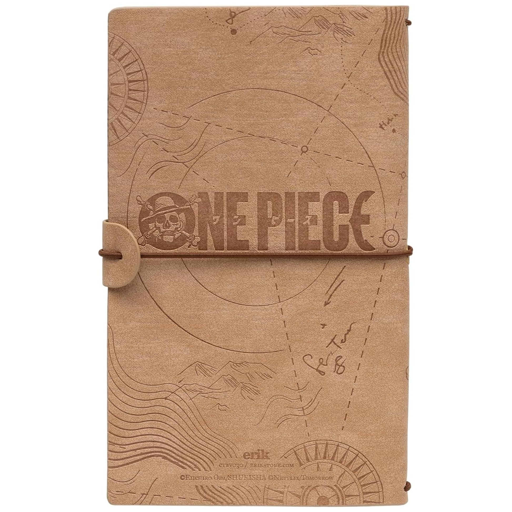 One Piece Going Merry Faux Leather Travel Journal / Notebook (Back) | Happy Piranha