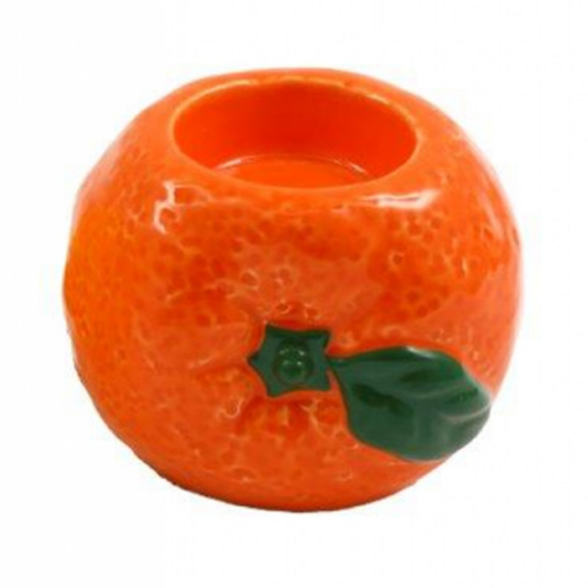 Orange Shaped Tealight Holder on a White Background | Happy Piranha