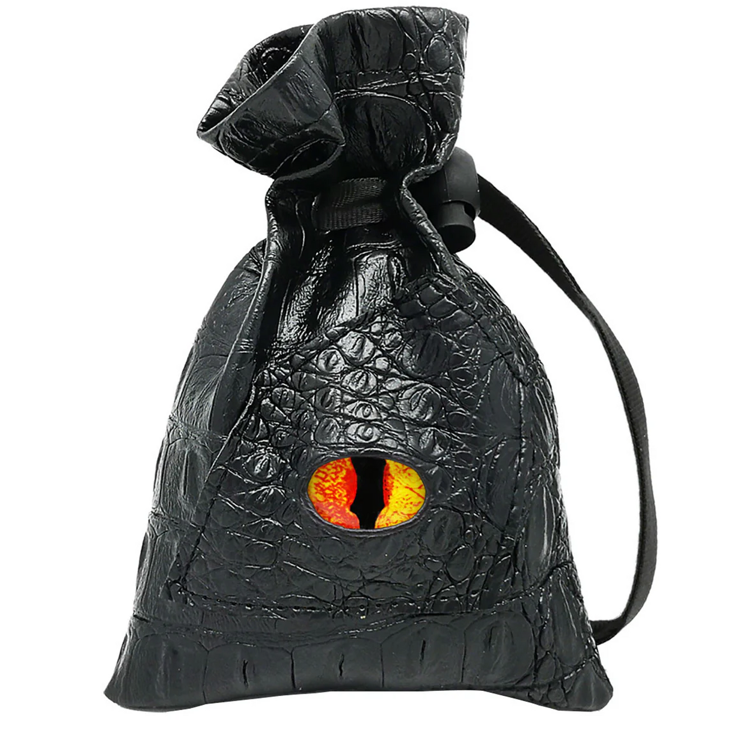 Dragon Eye Faux Leather Dragon Scale Dice Bag (Orange) | Happy Piranha