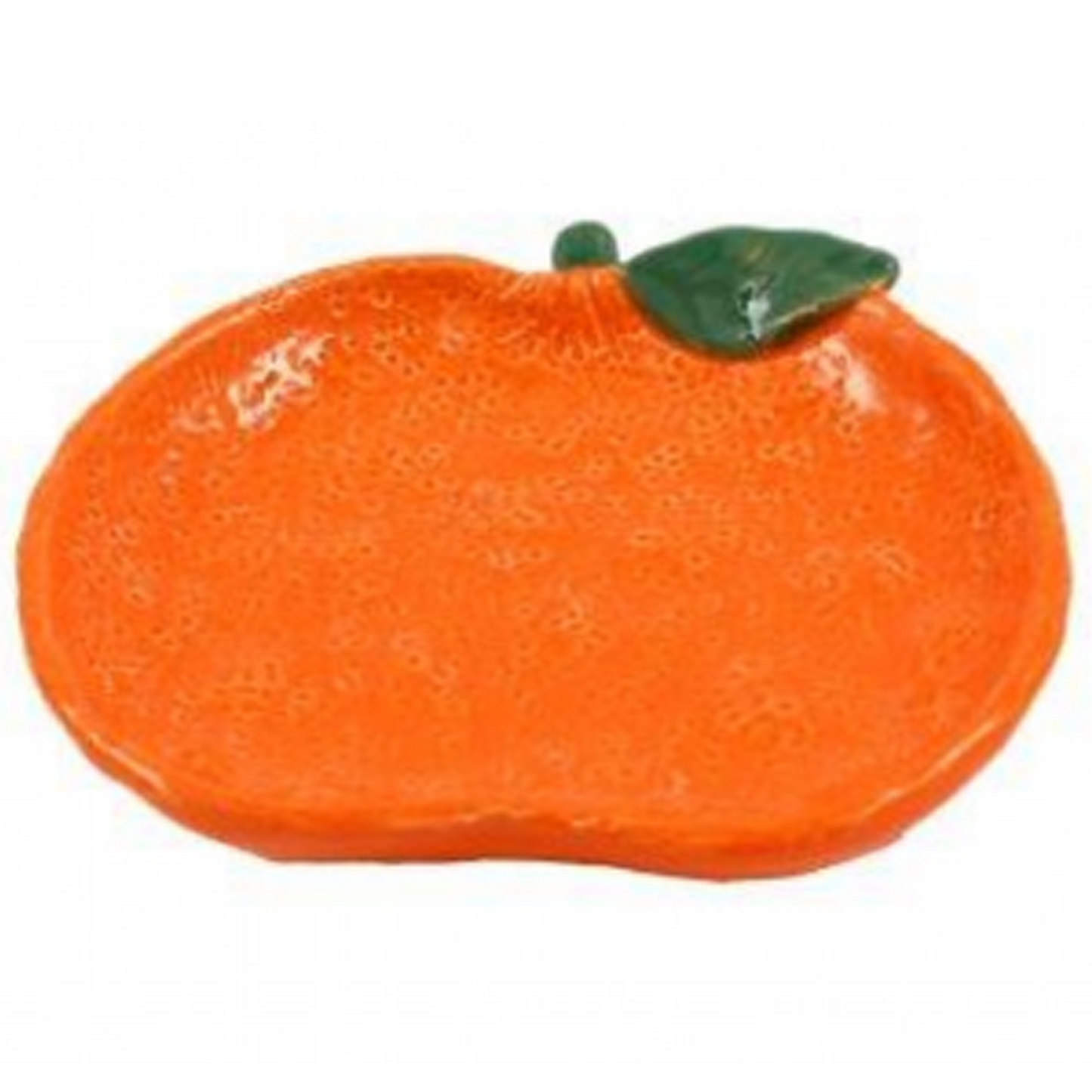 Orange Design Ceramic Citrus Fruit Shaped Trinket Dish on a White Background | Happy Piranha