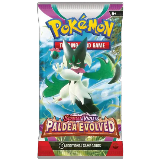 Pokémon TCG Scarlet & Violet Paldea Evolved Booster Pack (Design 1) | Happy Piranha